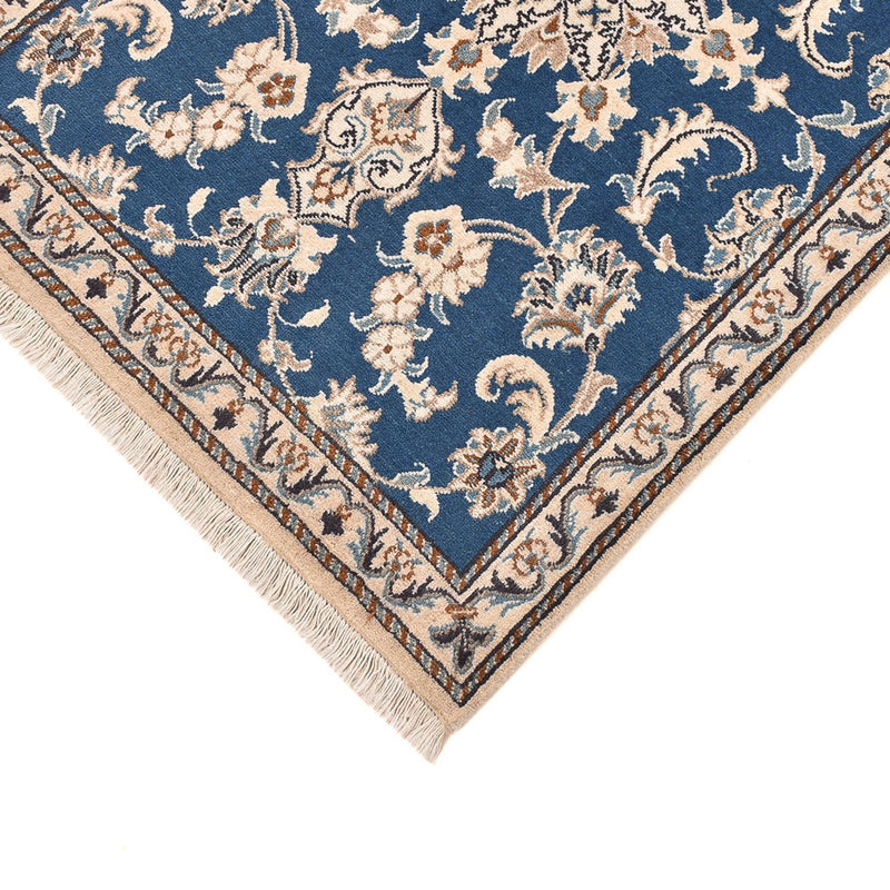 Tapis de couloir Tapis persan - Nain - 209 x 78 cm - bleu