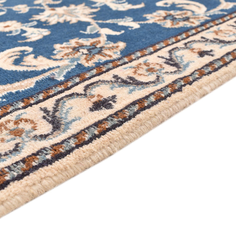 Tapis de couloir Tapis persan - Nain - 209 x 78 cm - bleu