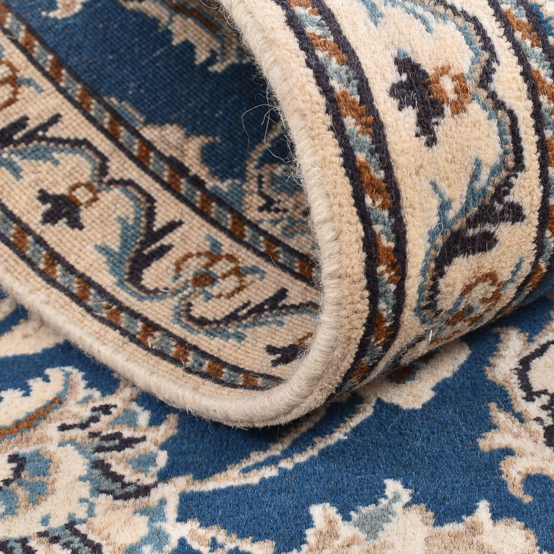 Tapis de couloir Tapis persan - Nain - 209 x 78 cm - bleu