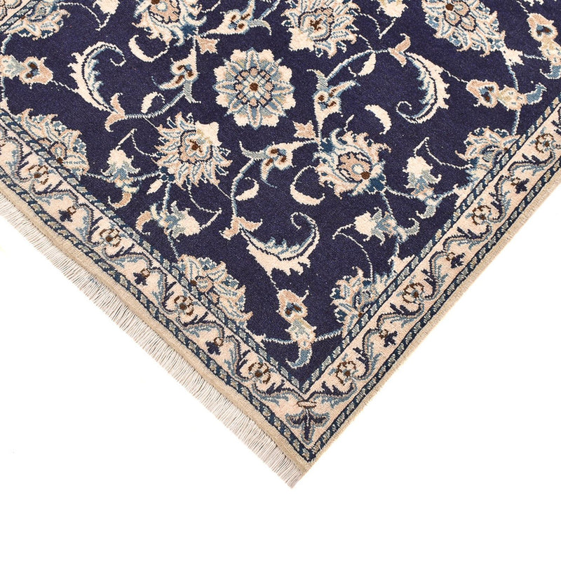 Tapis de couloir Tapis persan - Nain - 241 x 79 cm - bleu foncé