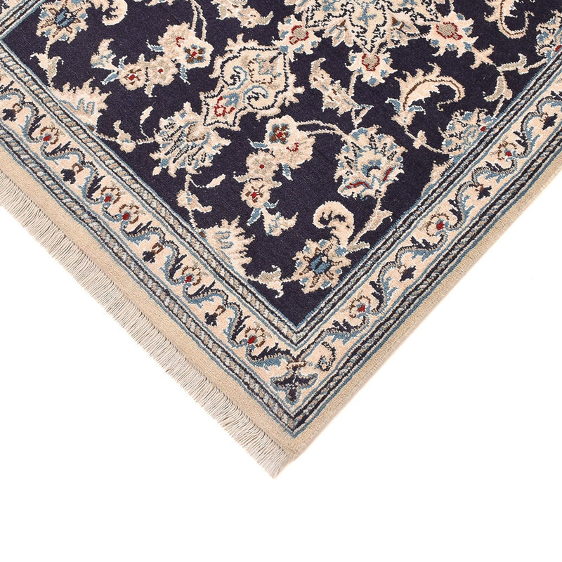 Tapis de couloir Tapis persan - Nain - 206 x 77 cm - bleu foncé