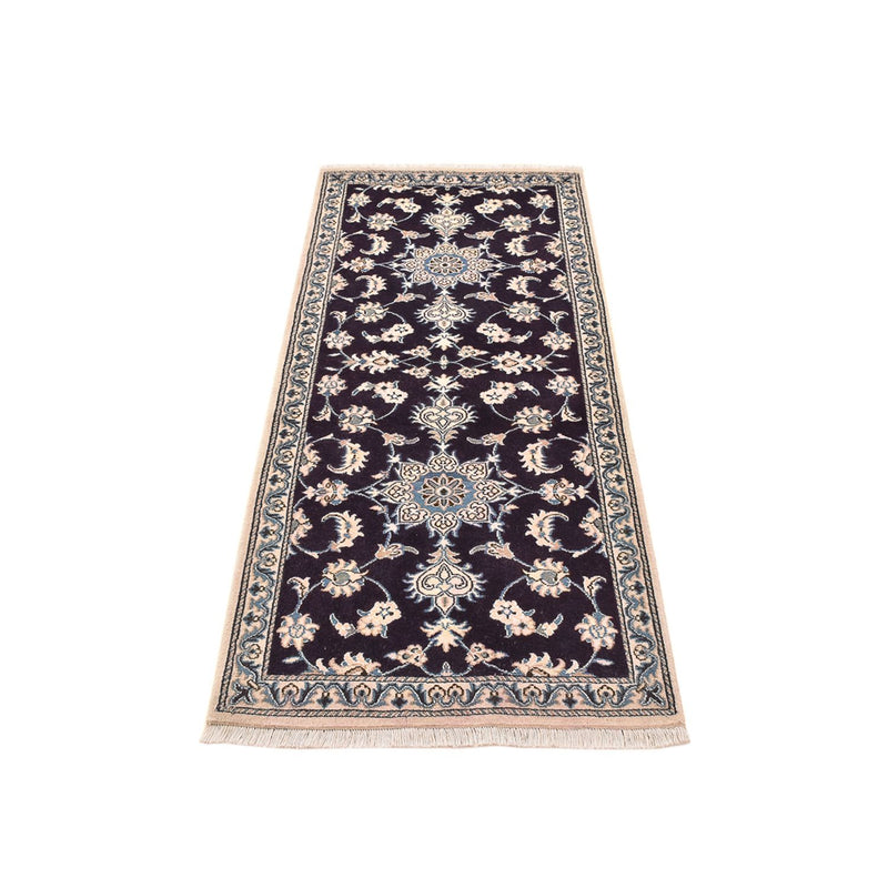 Tapis de couloir Tapis persan - Nain - 200 x 78 cm - bleu foncé