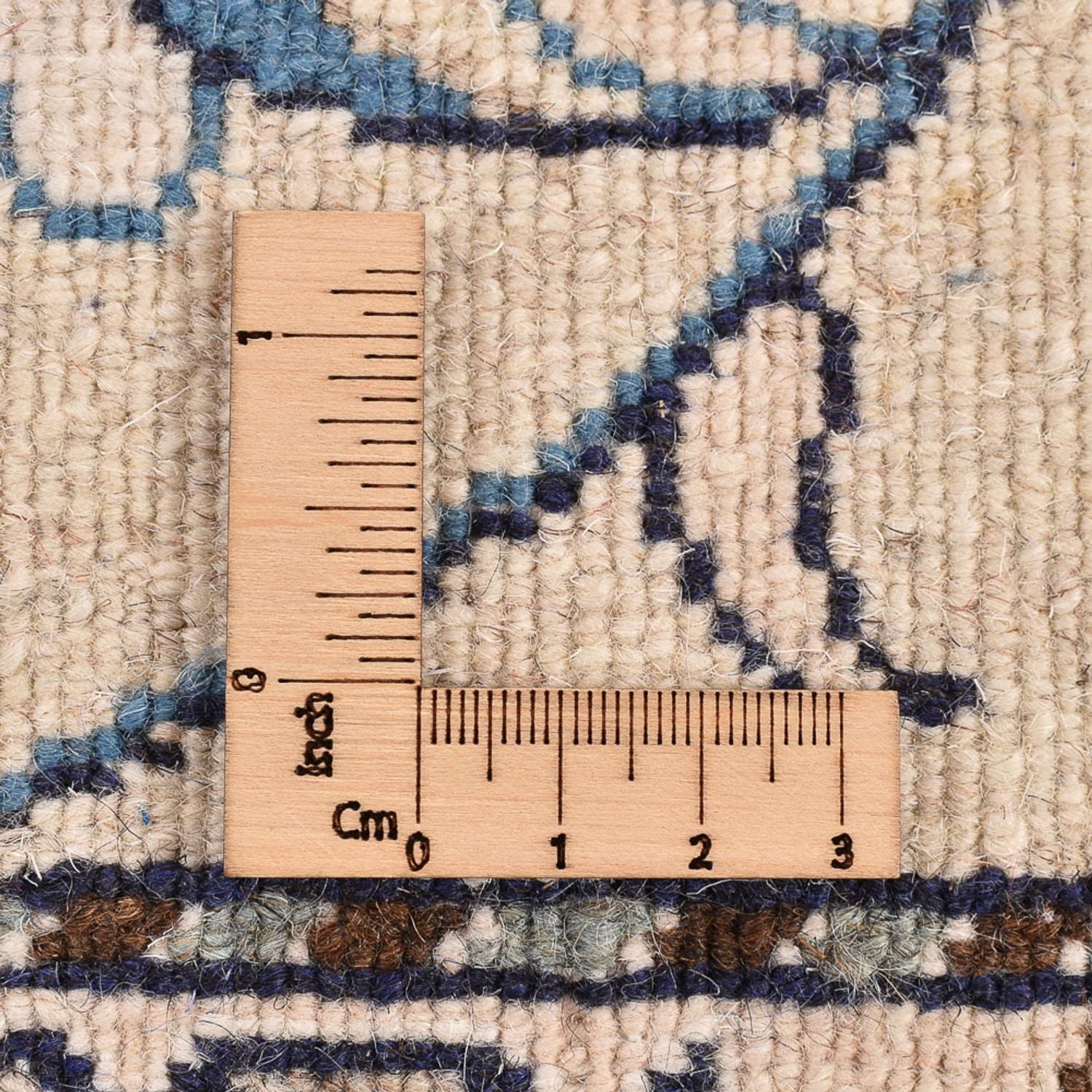 Tapis de couloir Tapis persan - Nain - 307 x 78 cm - blanc
