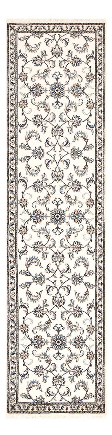 Tapis de couloir Tapis persan - Nain - 289 x 77 cm - blanc