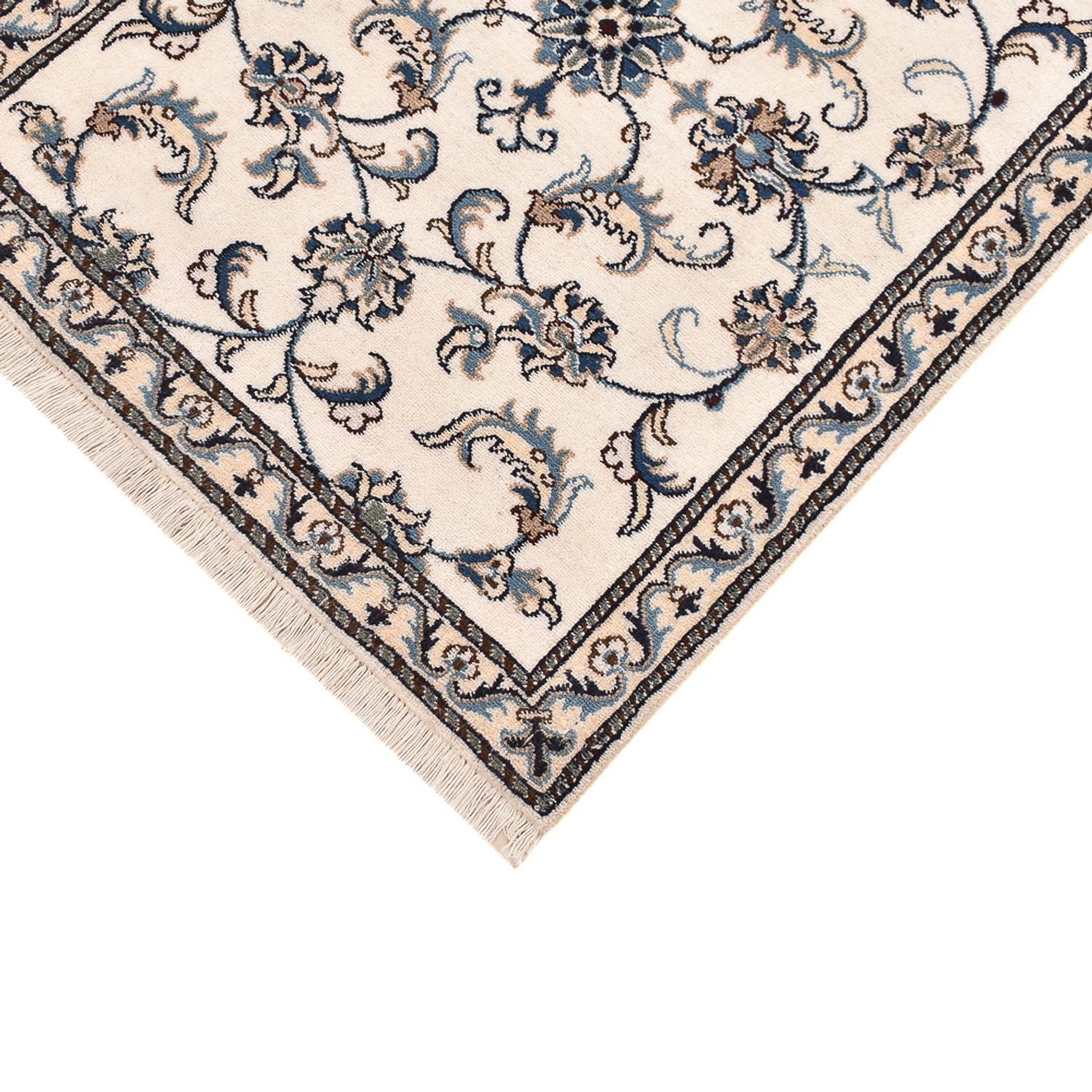Tapis de couloir Tapis persan - Nain - 289 x 77 cm - blanc