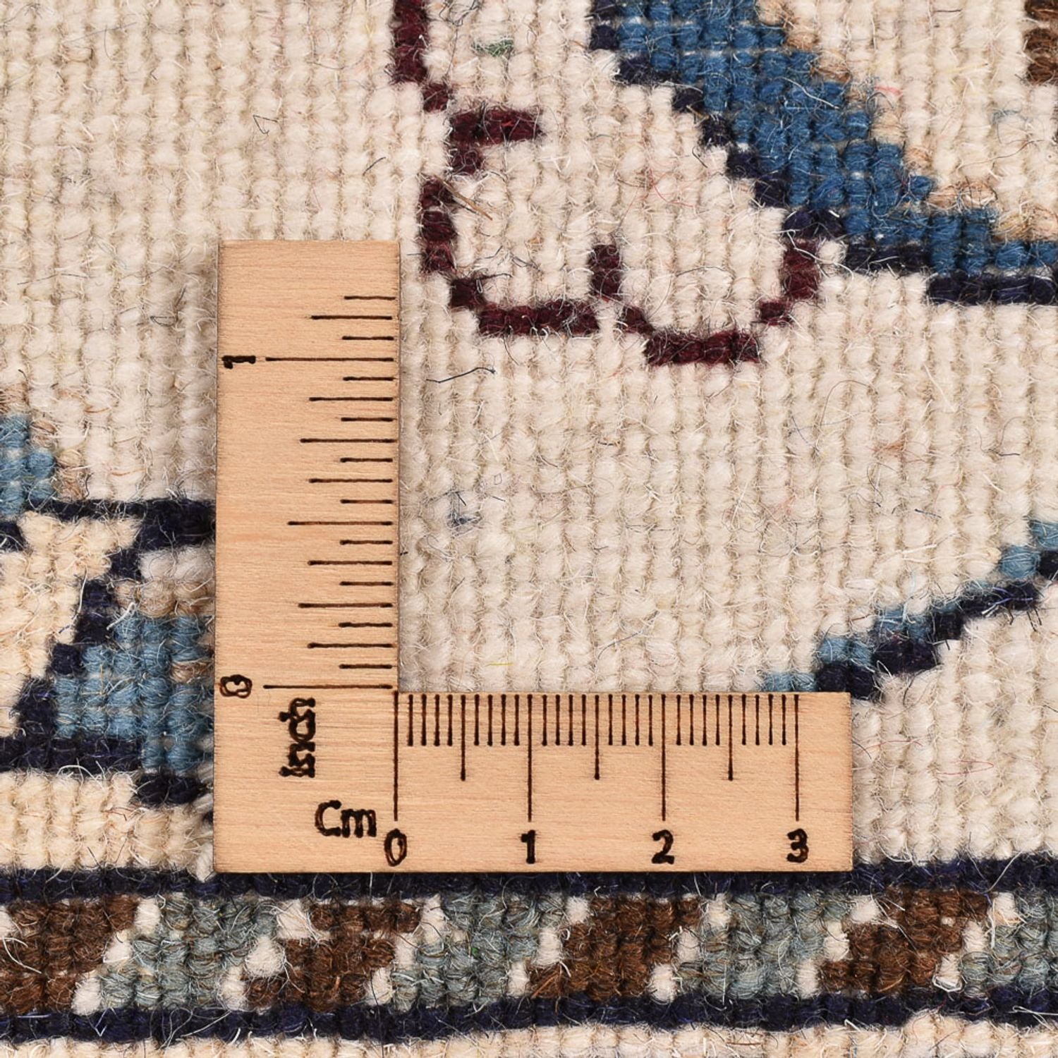 Tapis de couloir Tapis persan - Nain - 289 x 77 cm - blanc