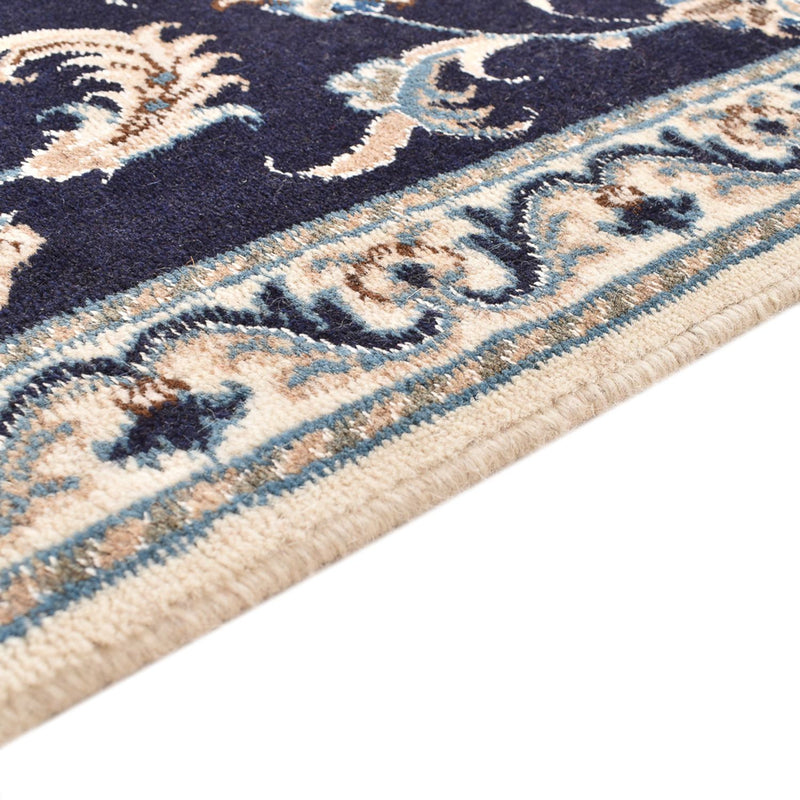 Tapis de couloir Tapis persan - Nain - 298 x 78 cm - bleu foncé