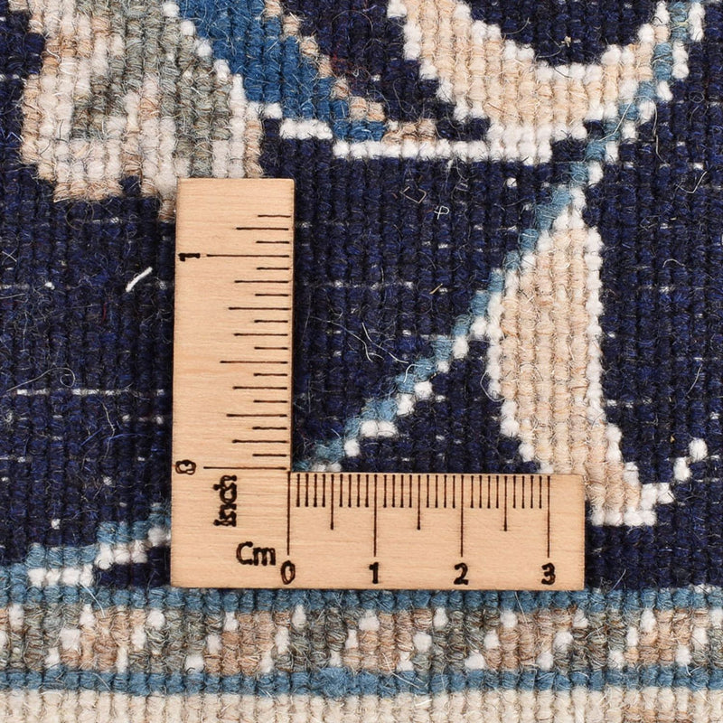 Tapis de couloir Tapis persan - Nain - 298 x 78 cm - bleu foncé