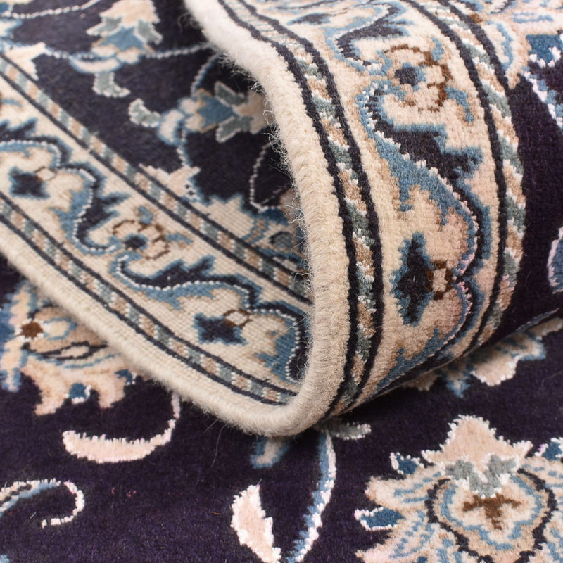 Tapis de couloir Tapis persan - Nain - 250 x 80 cm - bleu foncé