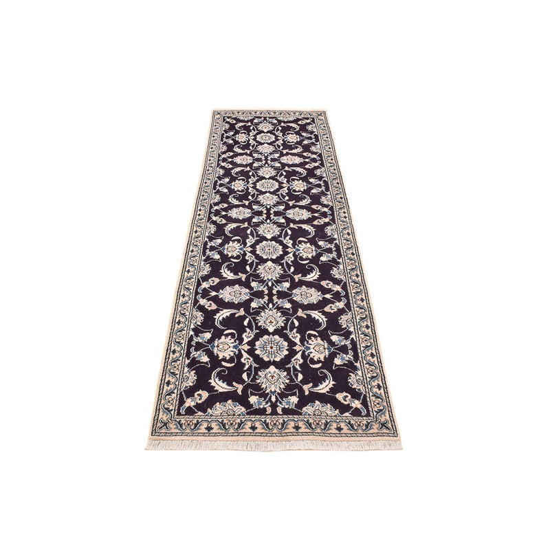 Tapis de couloir Tapis persan - Nain - 250 x 80 cm - bleu foncé