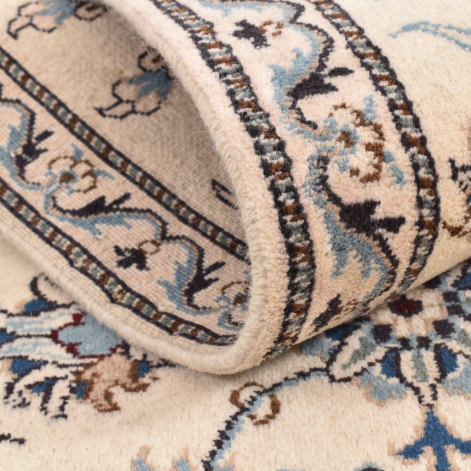 Tapis de couloir Tapis persan - Nain - 286 x 80 cm - beige