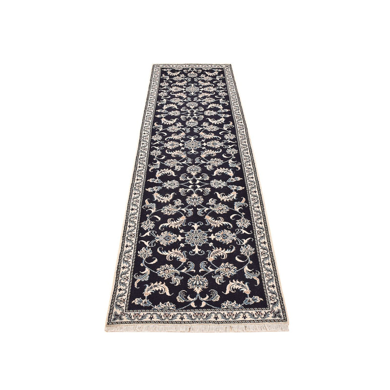 Tapis de couloir Tapis persan - Nain - 290 x 79 cm - bleu foncé