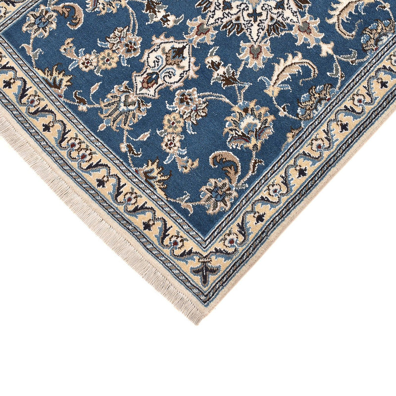 Tapis de couloir Tapis persan - Nain - 298 x 80 cm - bleu de mer