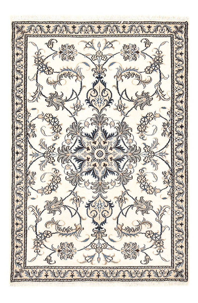 Tapis persan - Nain - 137 x 88 cm - beige clair