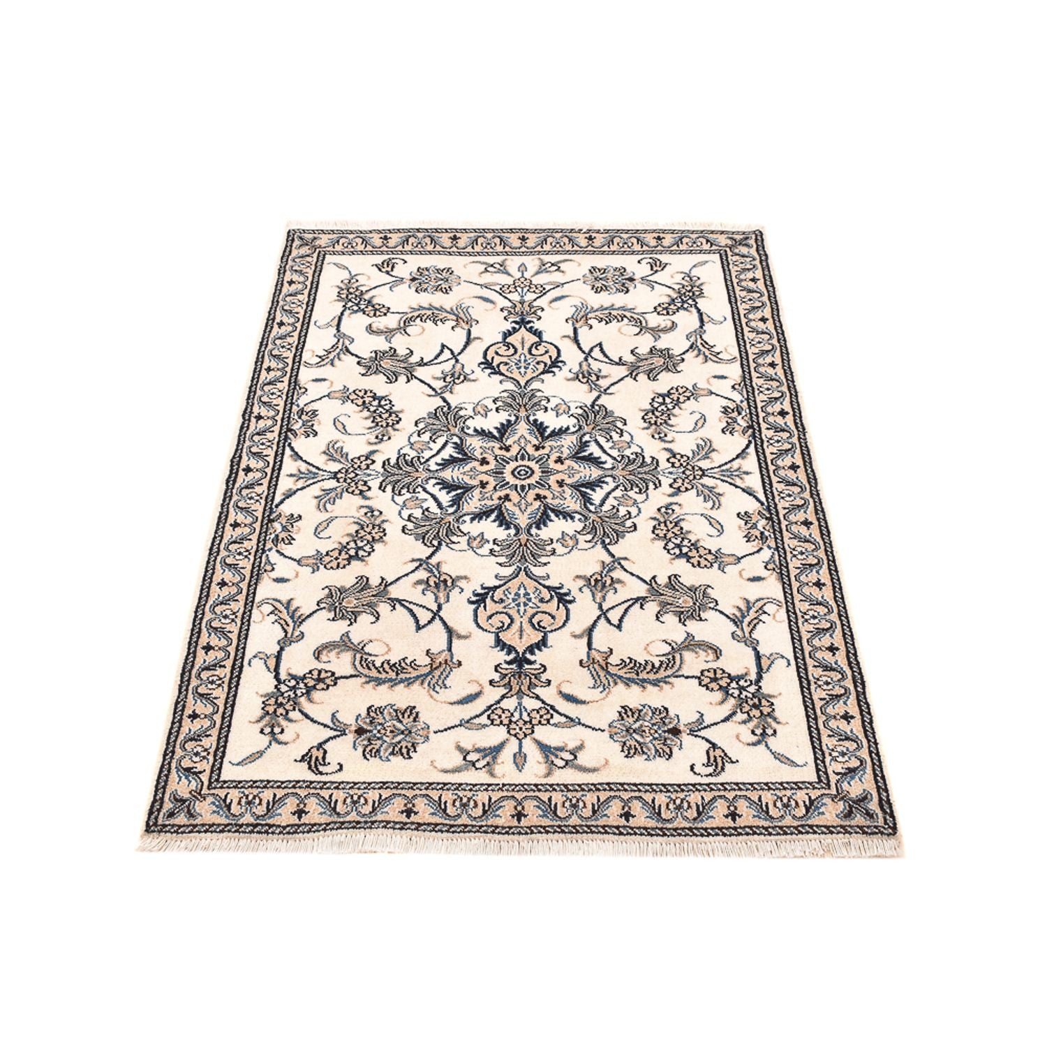 Tapis persan - Nain - 137 x 88 cm - beige clair