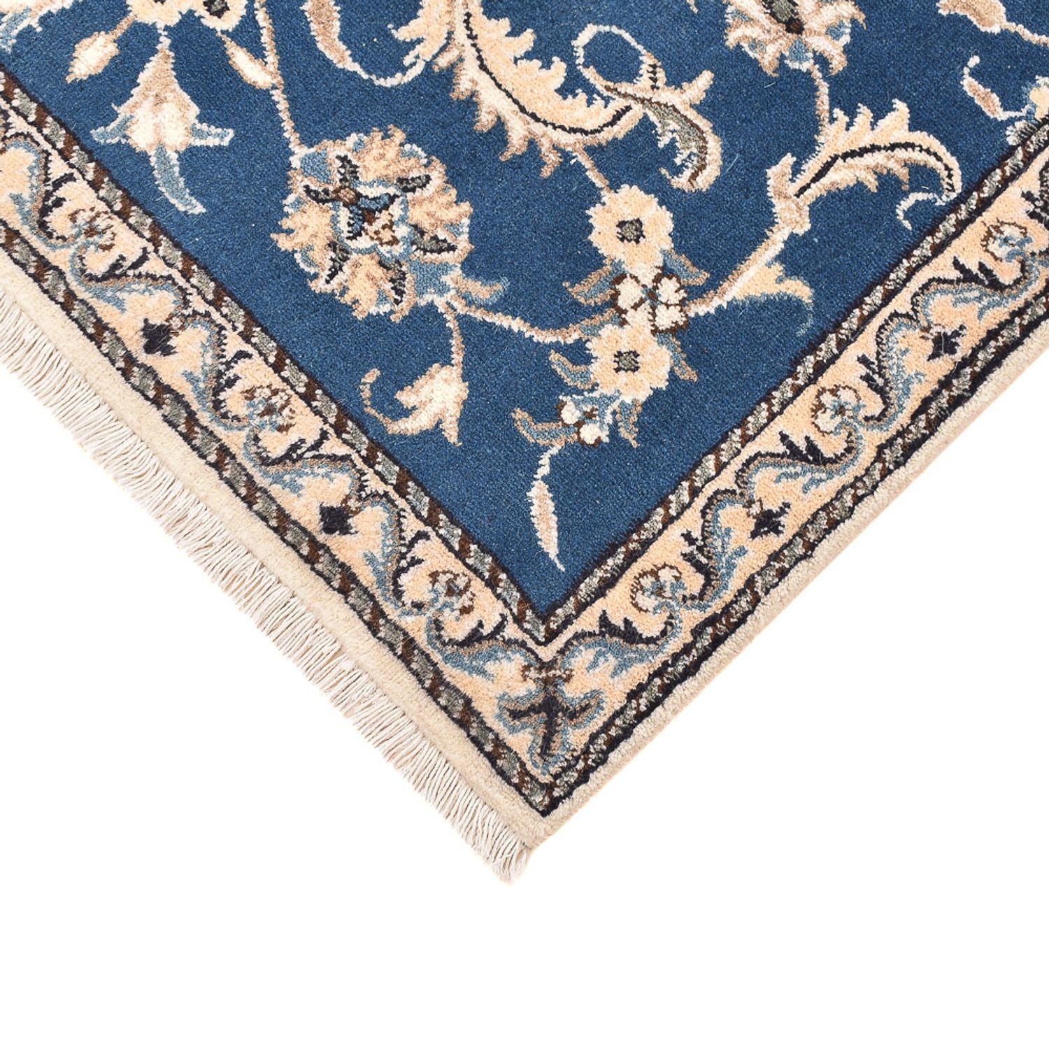 Tapis persan - Nain - 137 x 88 cm - bleu