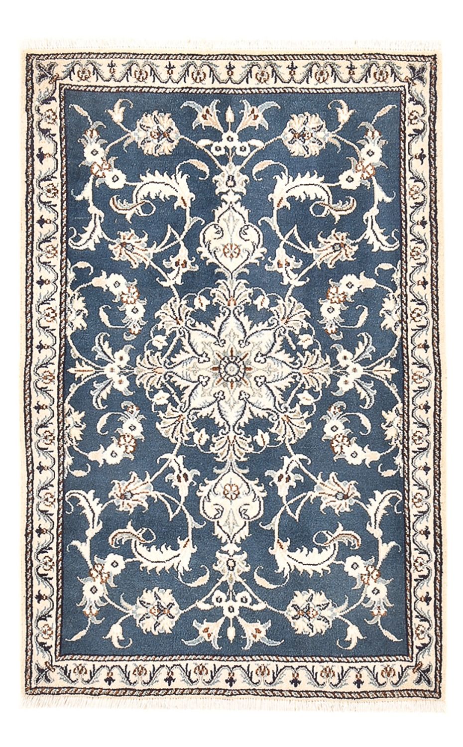 Tapis persan - Nain - 138 x 89 cm - bleu