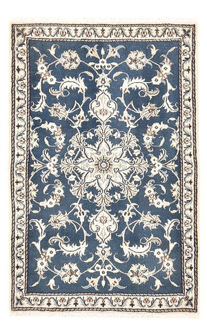 Tapis persan - Nain - 138 x 89 cm - bleu