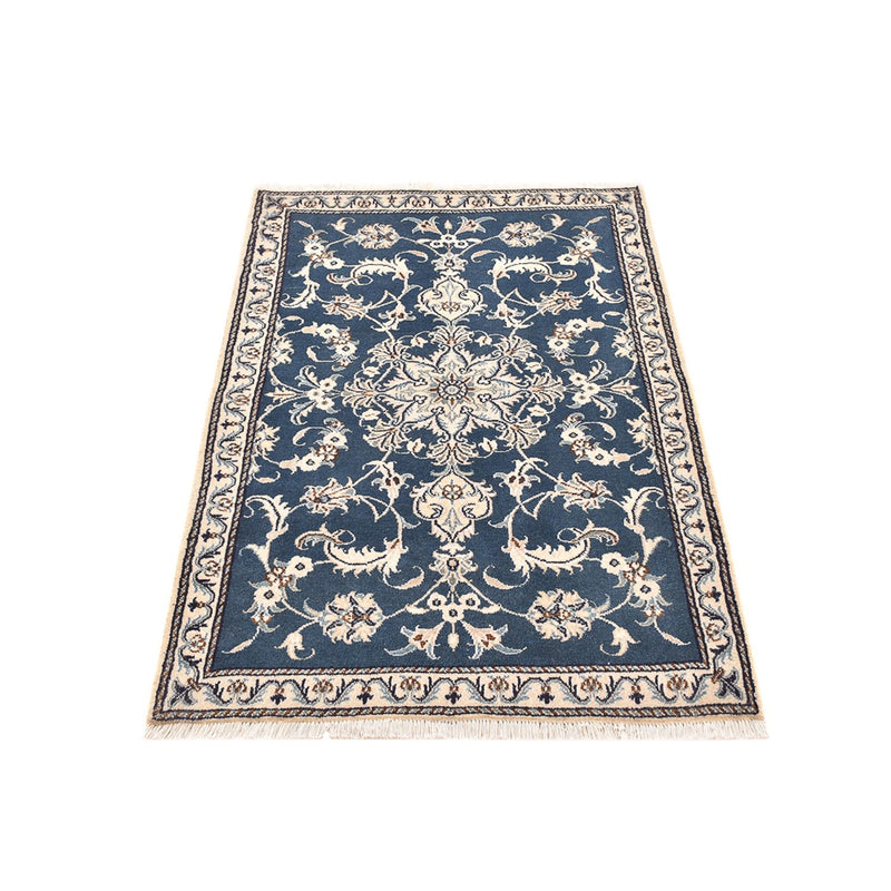 Tapis persan - Nain - 138 x 89 cm - bleu