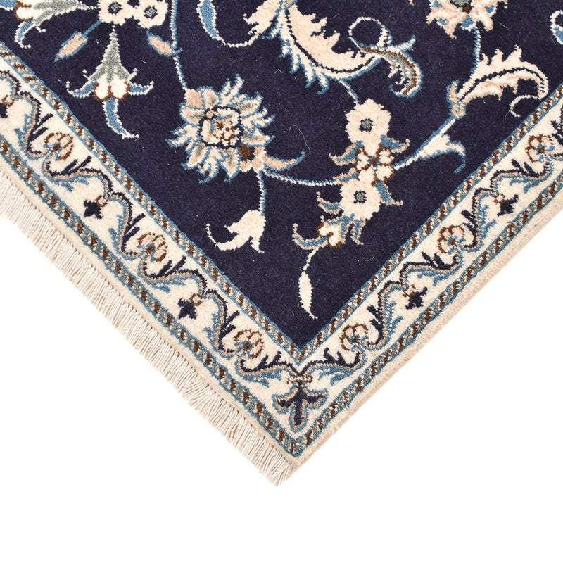 Tapis persan - Nain - 150 x 90 cm - bleu foncé