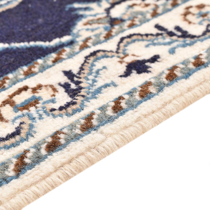 Tapis persan - Nain - 150 x 90 cm - bleu foncé