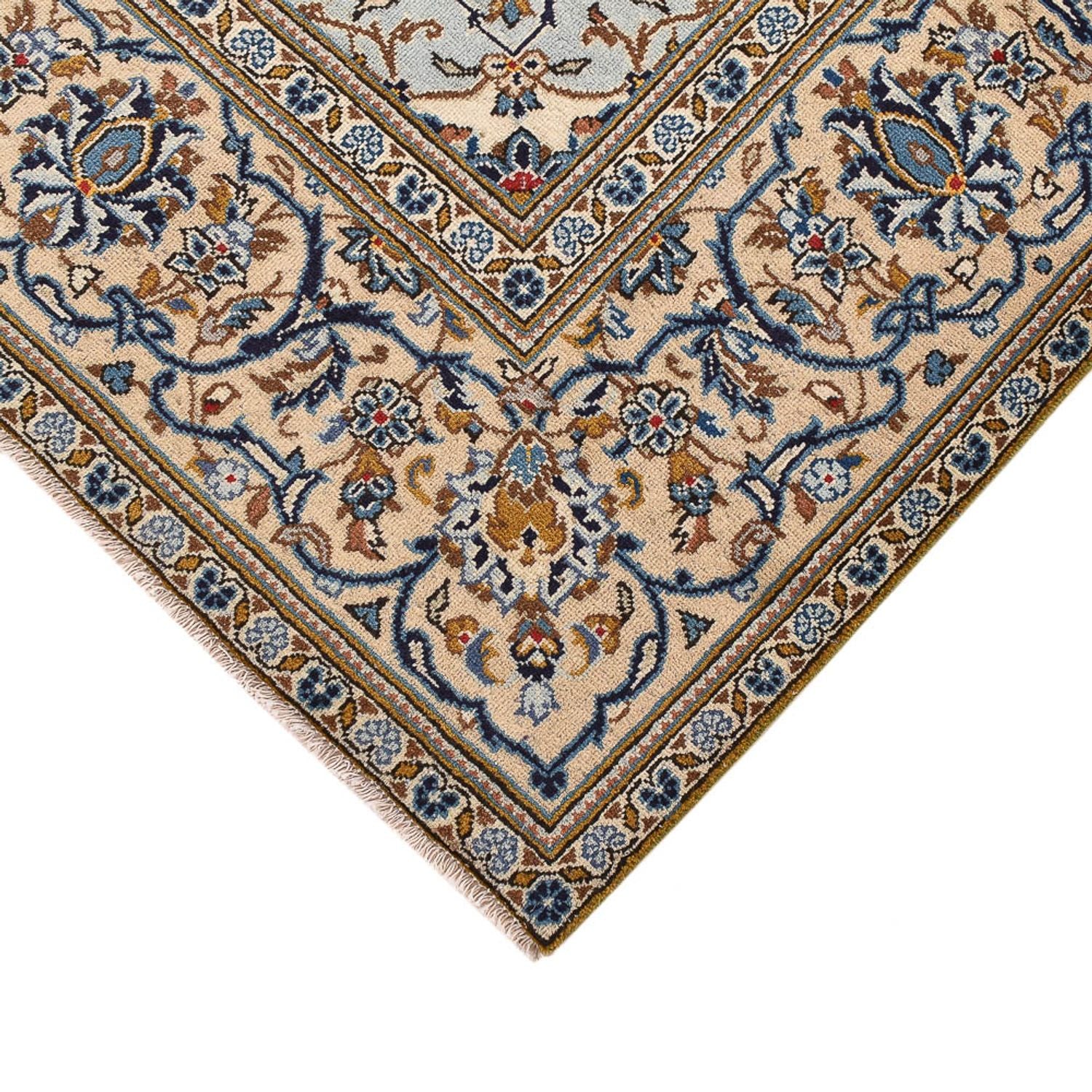 Tapis persan - Keshan - 287 x 192 cm - beige foncé
