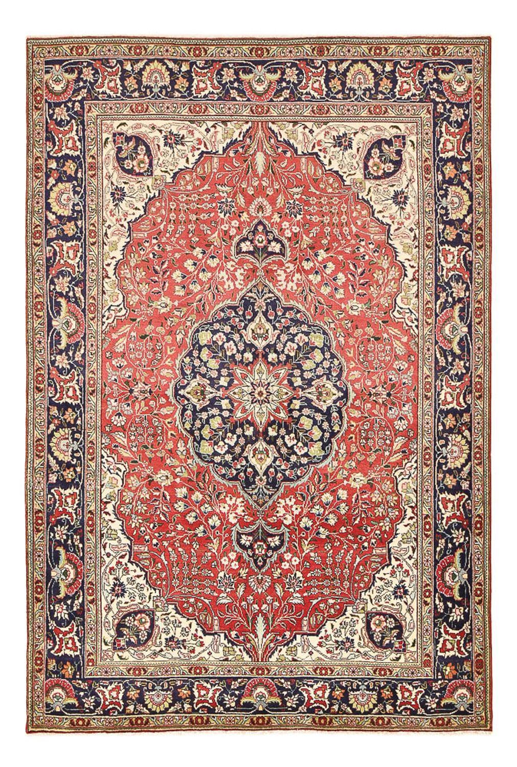 Tapis persan - Tabriz - 300 x 200 cm - rouge clair