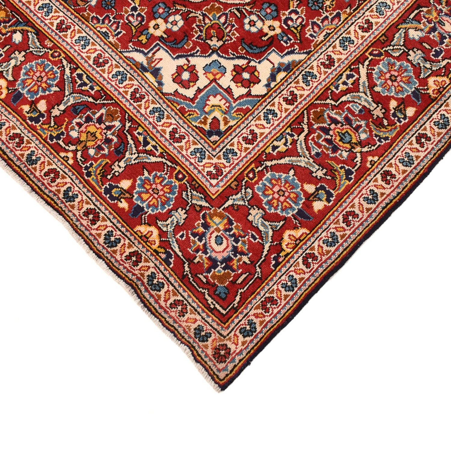 Tapis persan - Keshan - 255 x 146 cm - bleu foncé