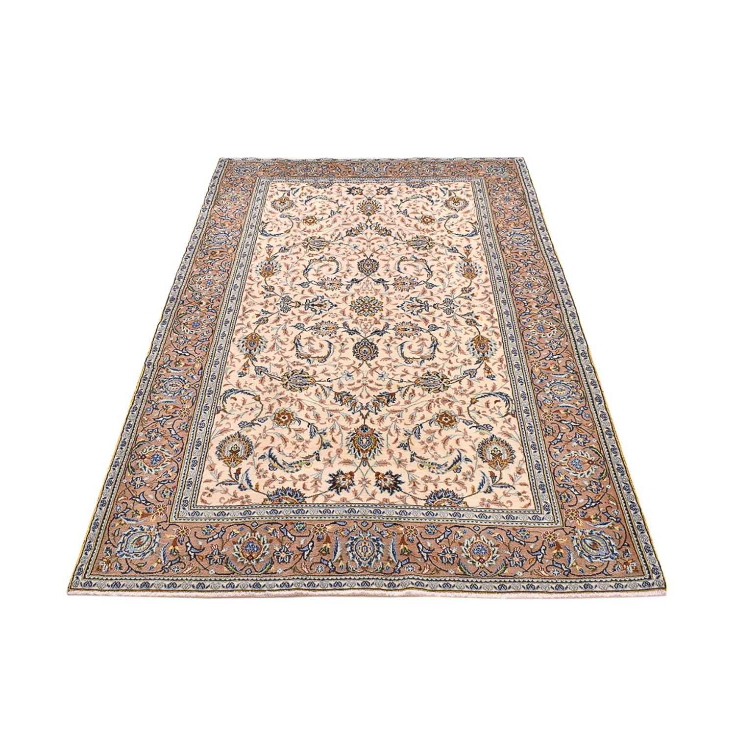 Tapis persan - Keshan - 223 x 138 cm - beige clair