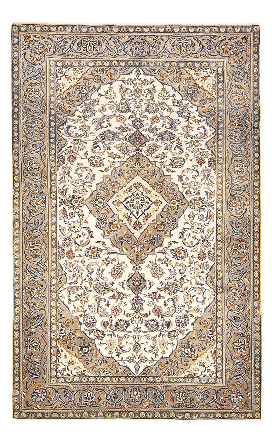 Tapis persan - Keshan - 230 x 145 cm - beige clair