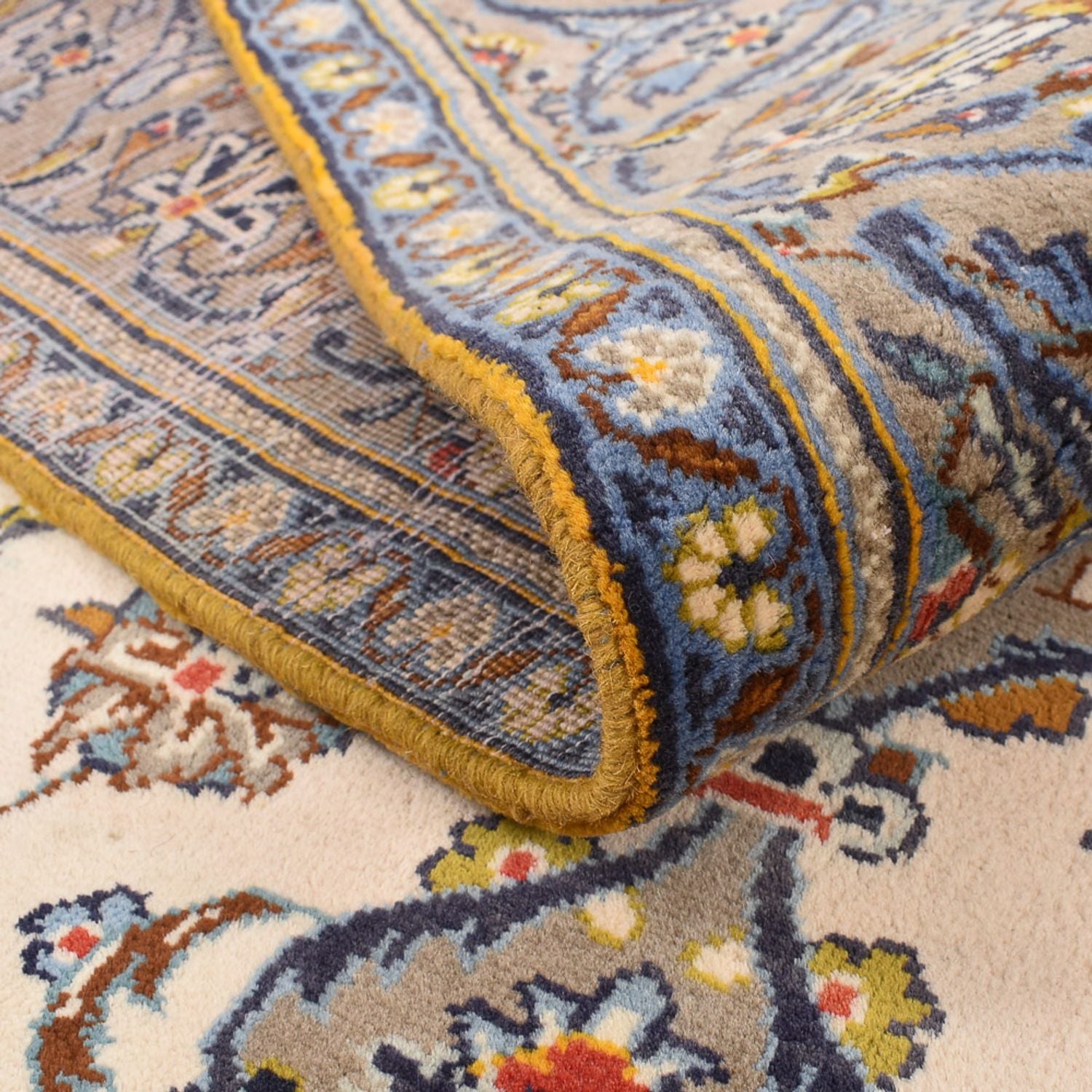 Tapis persan - Keshan - 230 x 145 cm - beige clair