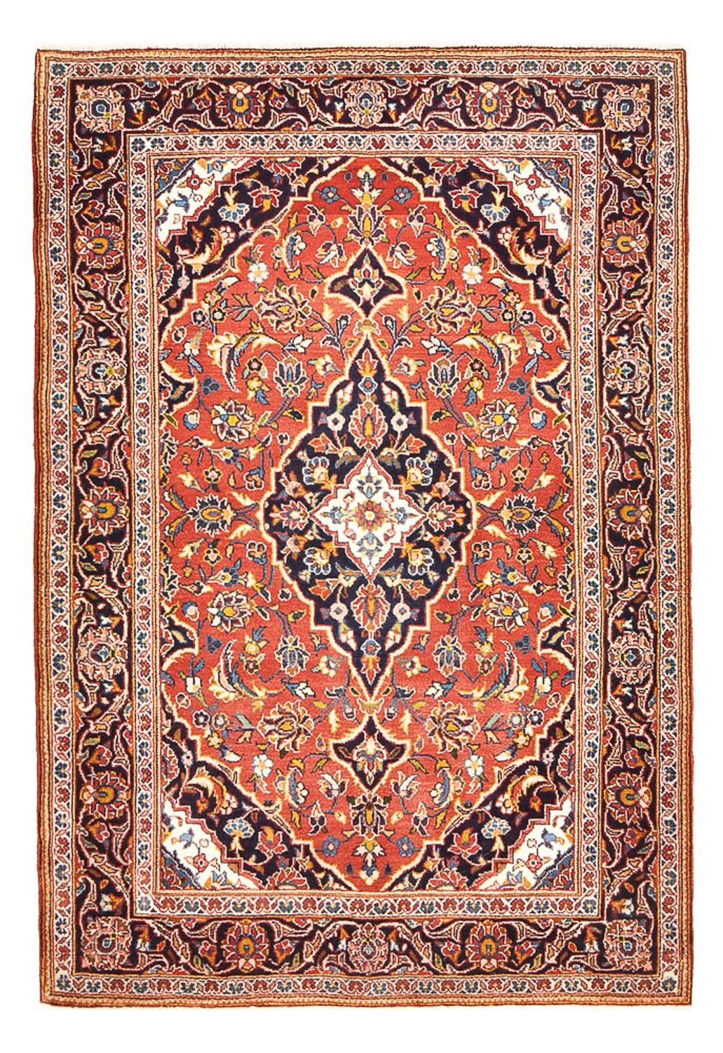 Tapis persan - Keshan - 167 x 114 cm - rouge clair