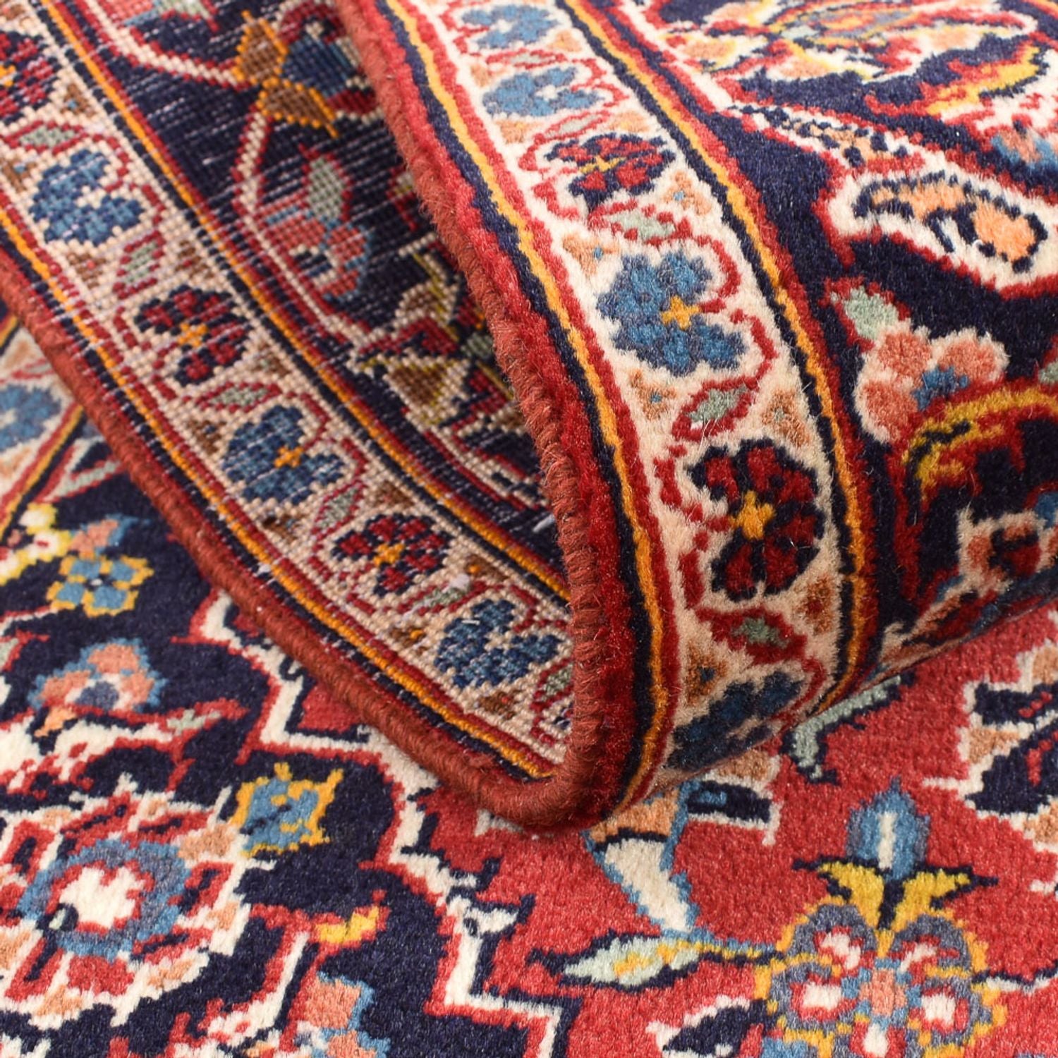 Tapis persan - Keshan - 151 x 96 cm - rouge clair