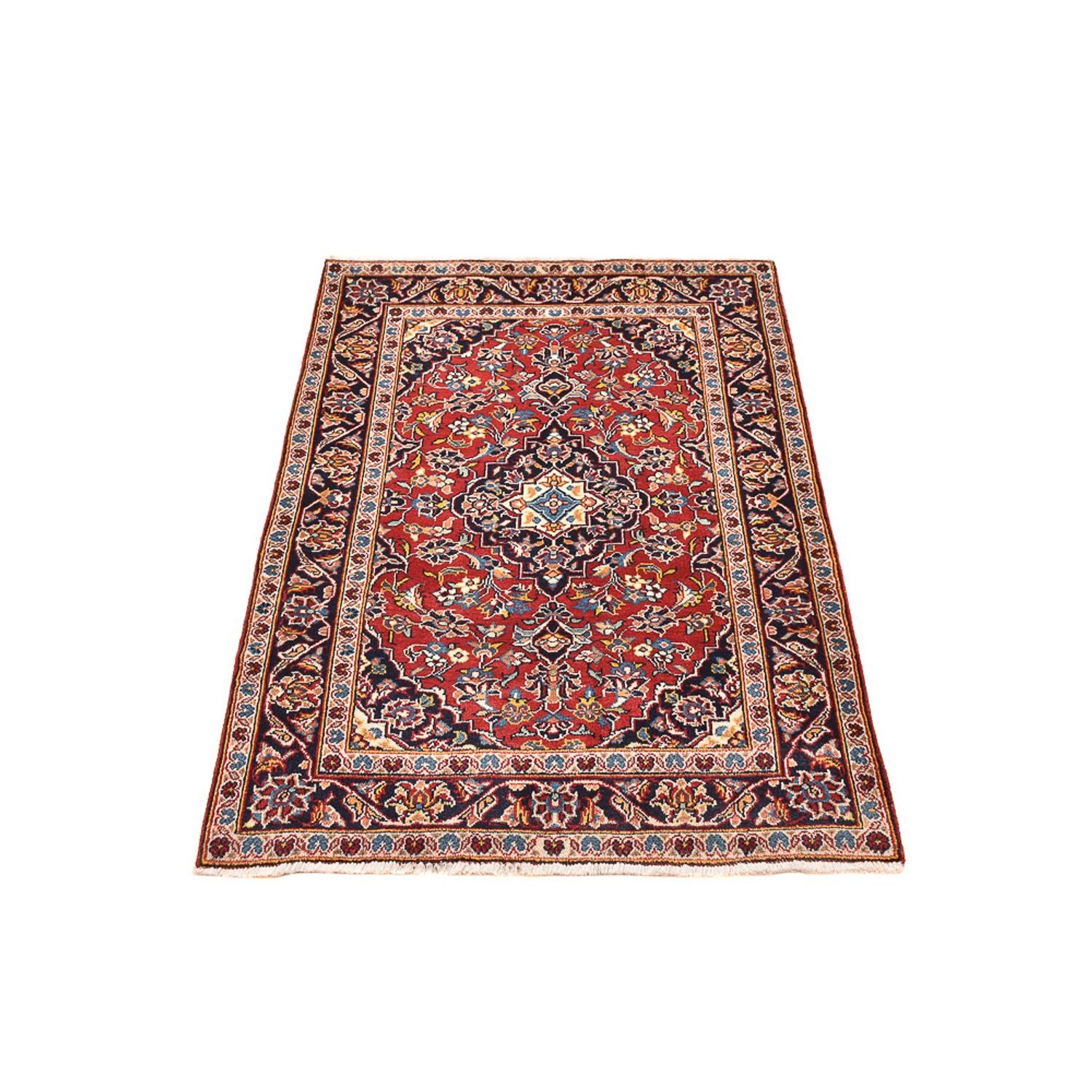 Tapis persan - Keshan - 151 x 96 cm - rouge clair