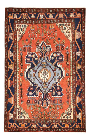 Tapis persan - Nomadic - 207 x 136 cm - rouge