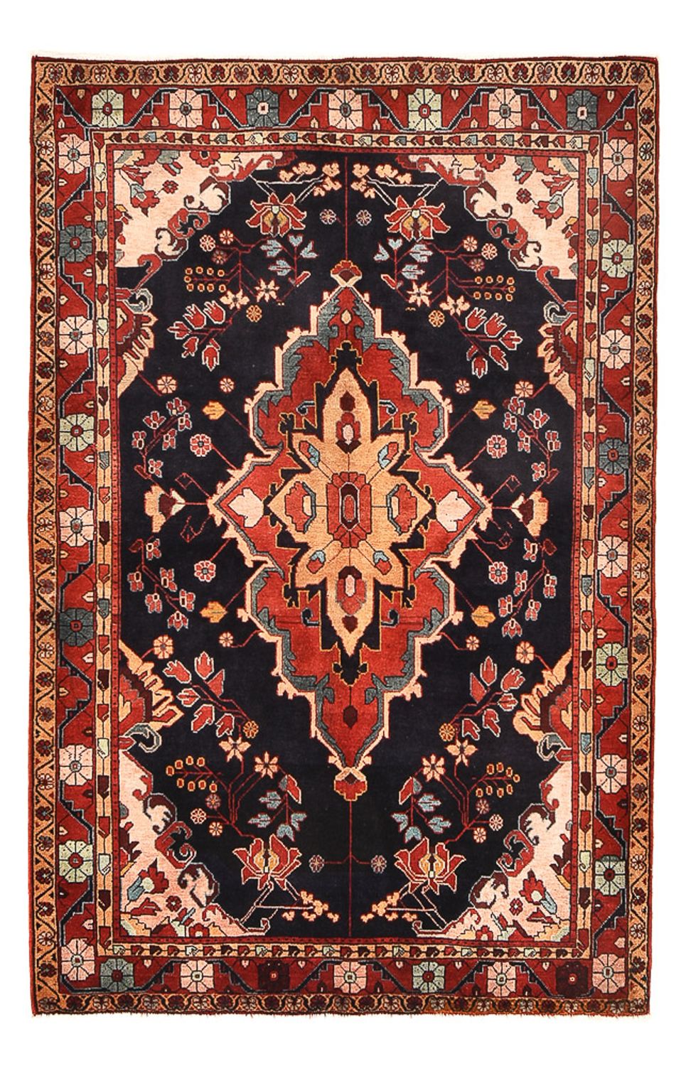 Tapis persan - Nomadic - 228 x 145 cm - bleu foncé