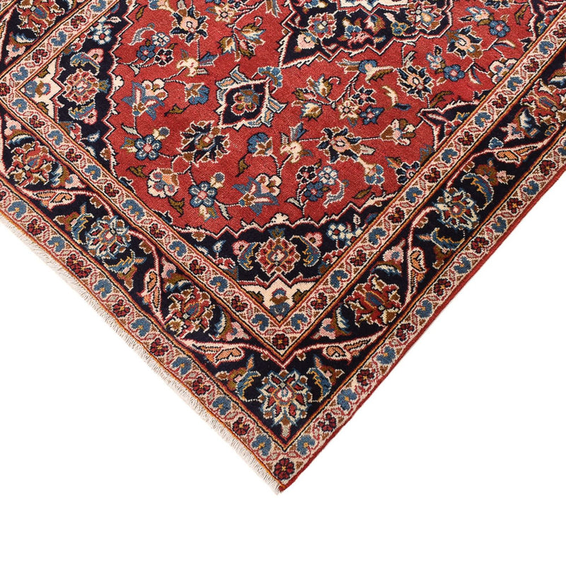 Tapis de couloir Tapis persan - Keshan - 397 x 95 cm - rouge clair