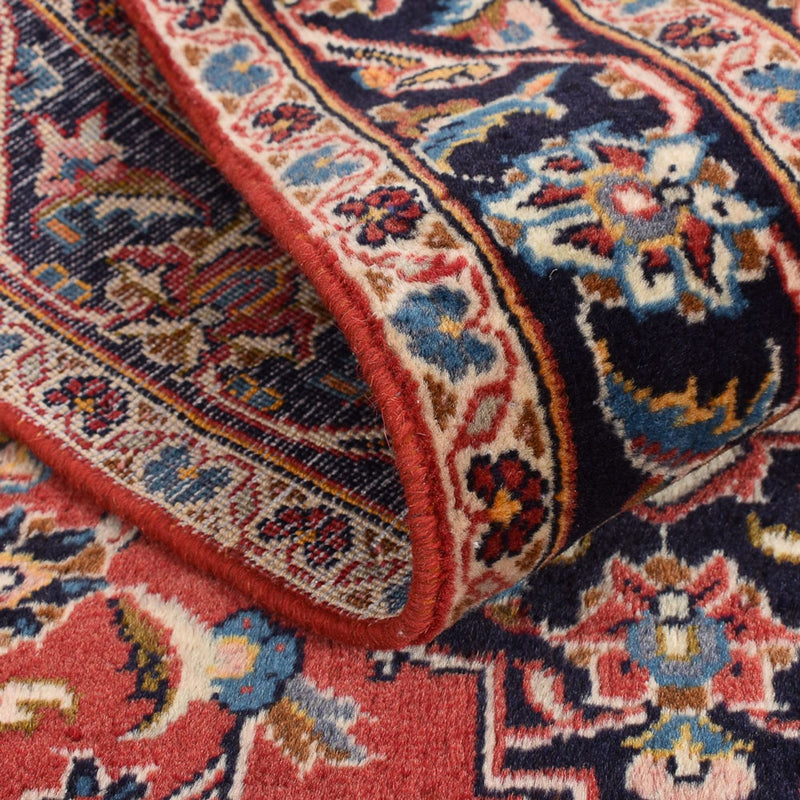 Tapis de couloir Tapis persan - Keshan - 397 x 95 cm - rouge clair