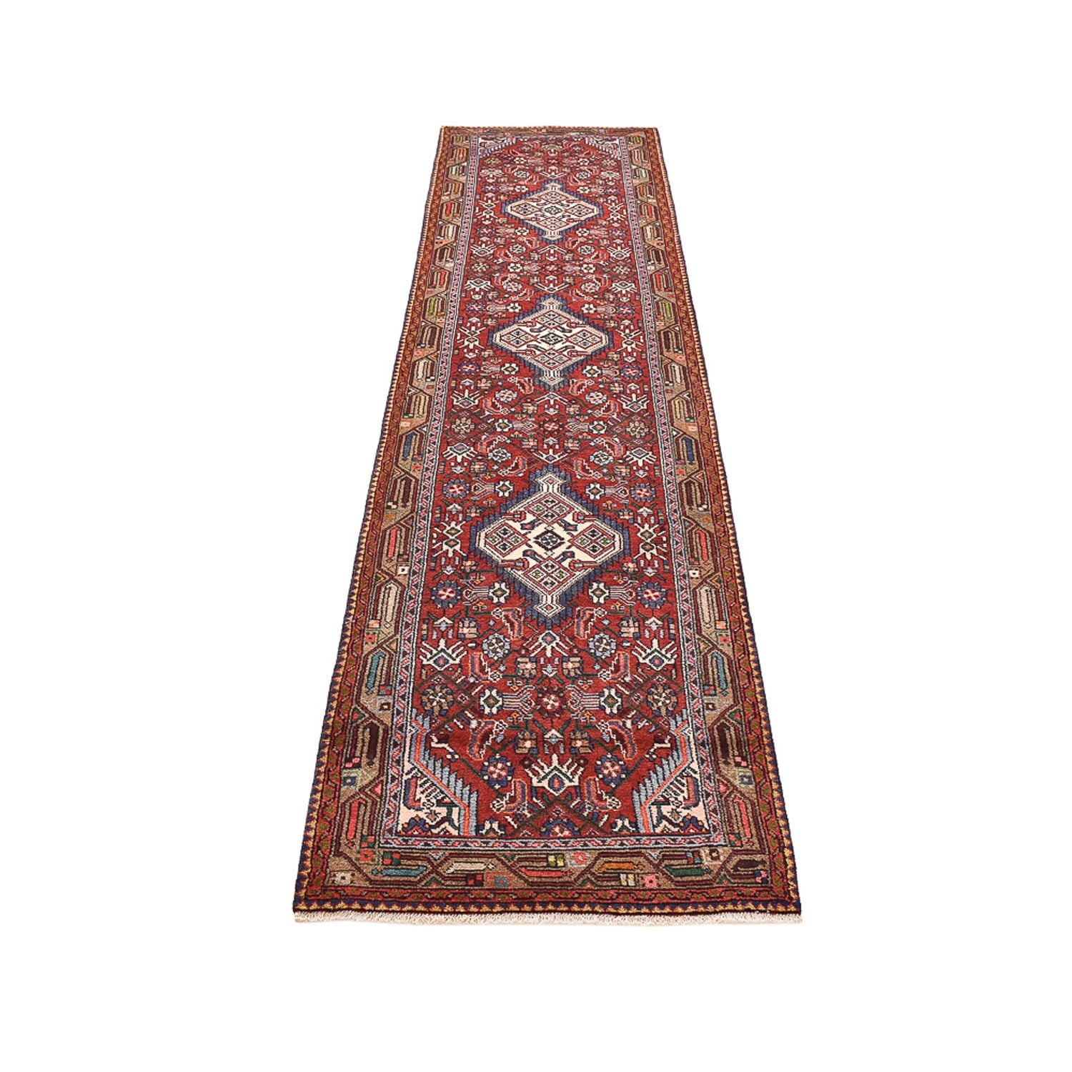 Tapis de couloir Tapis persan - Nomadic - 322 x 82 cm - rouge