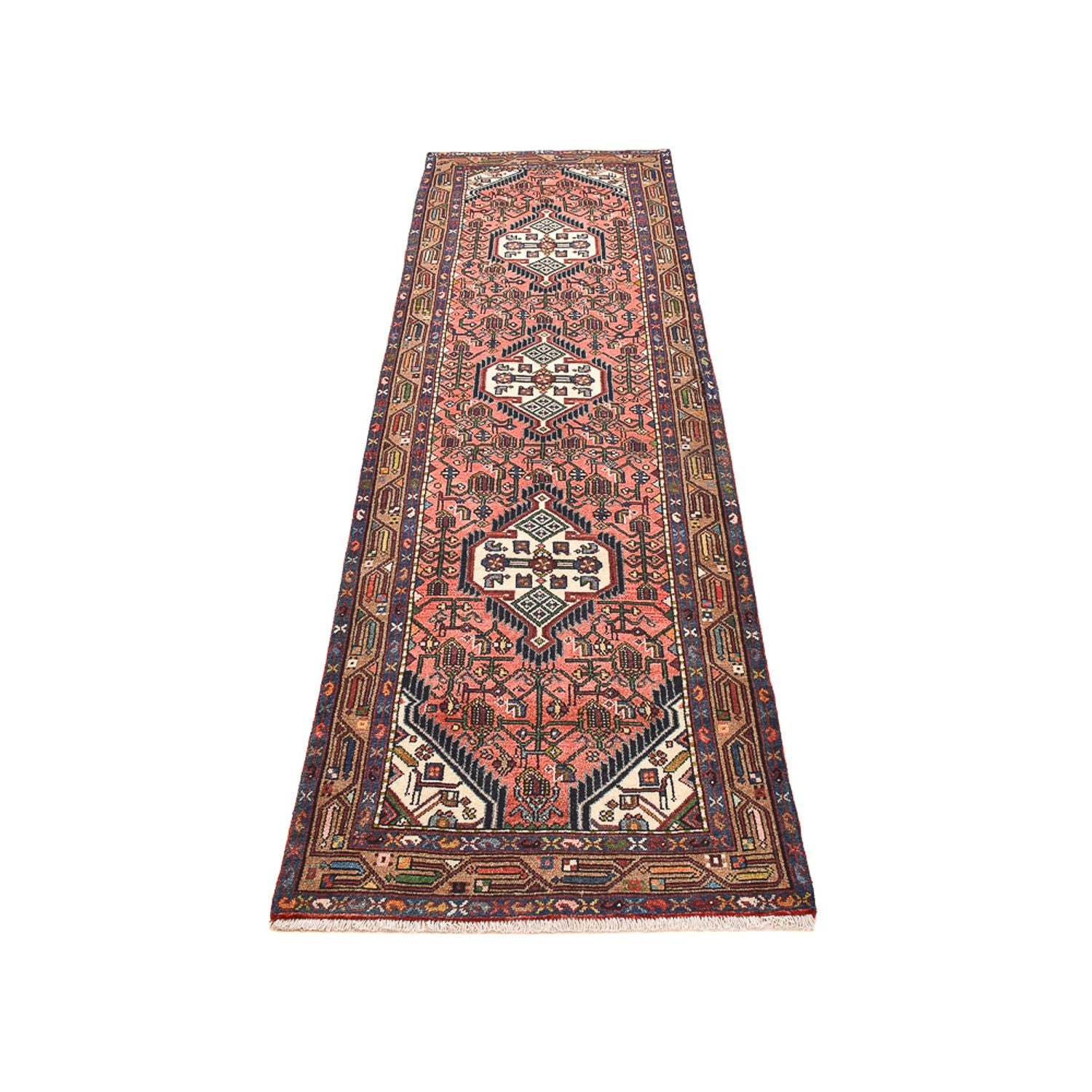 Tapis de couloir Tapis persan - Nomadic - 291 x 82 cm - rouge clair