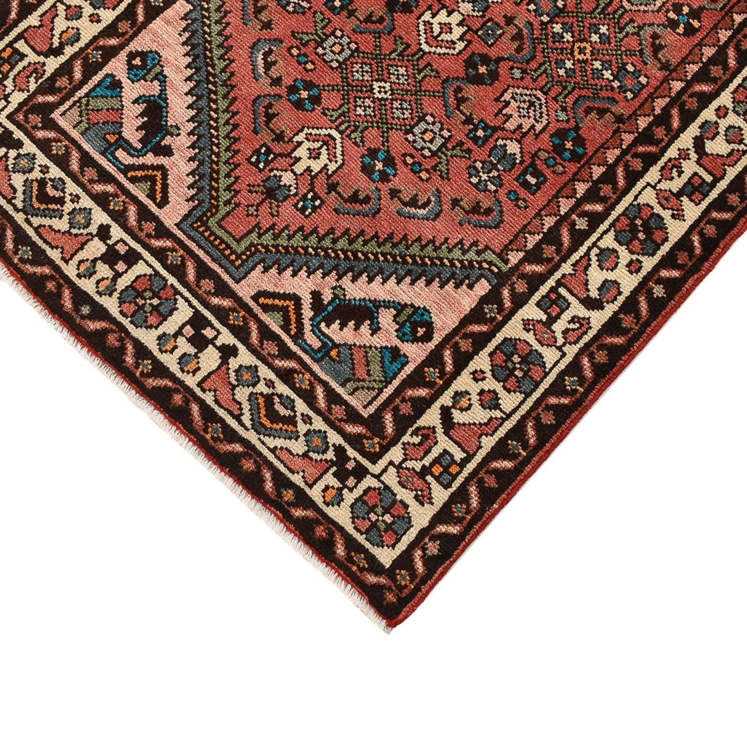 Tapis de couloir Tapis persan - Nomadic - 298 x 87 cm - rouge clair