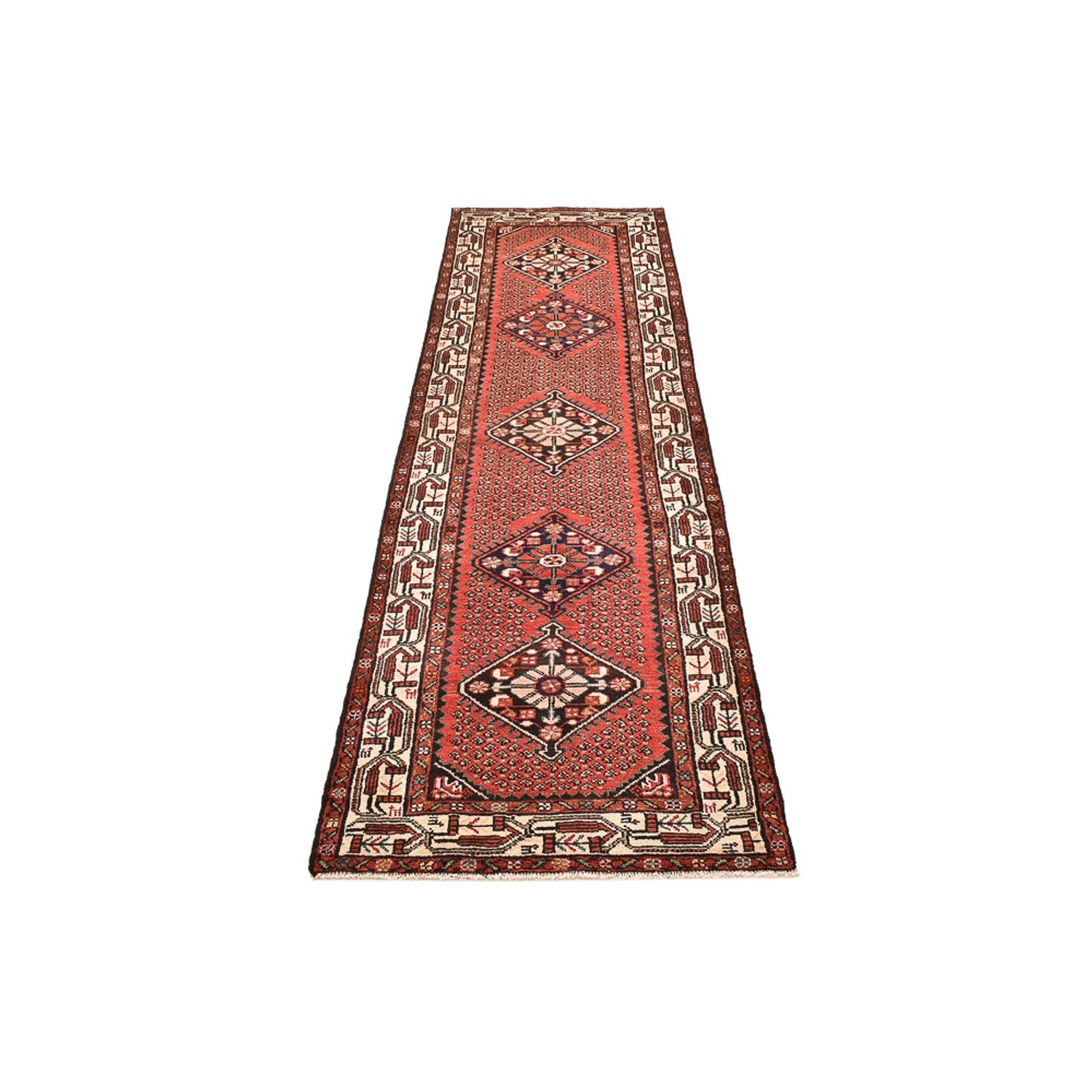 Tapis de couloir Tapis persan - Nomadic - 302 x 83 cm - rouge clair