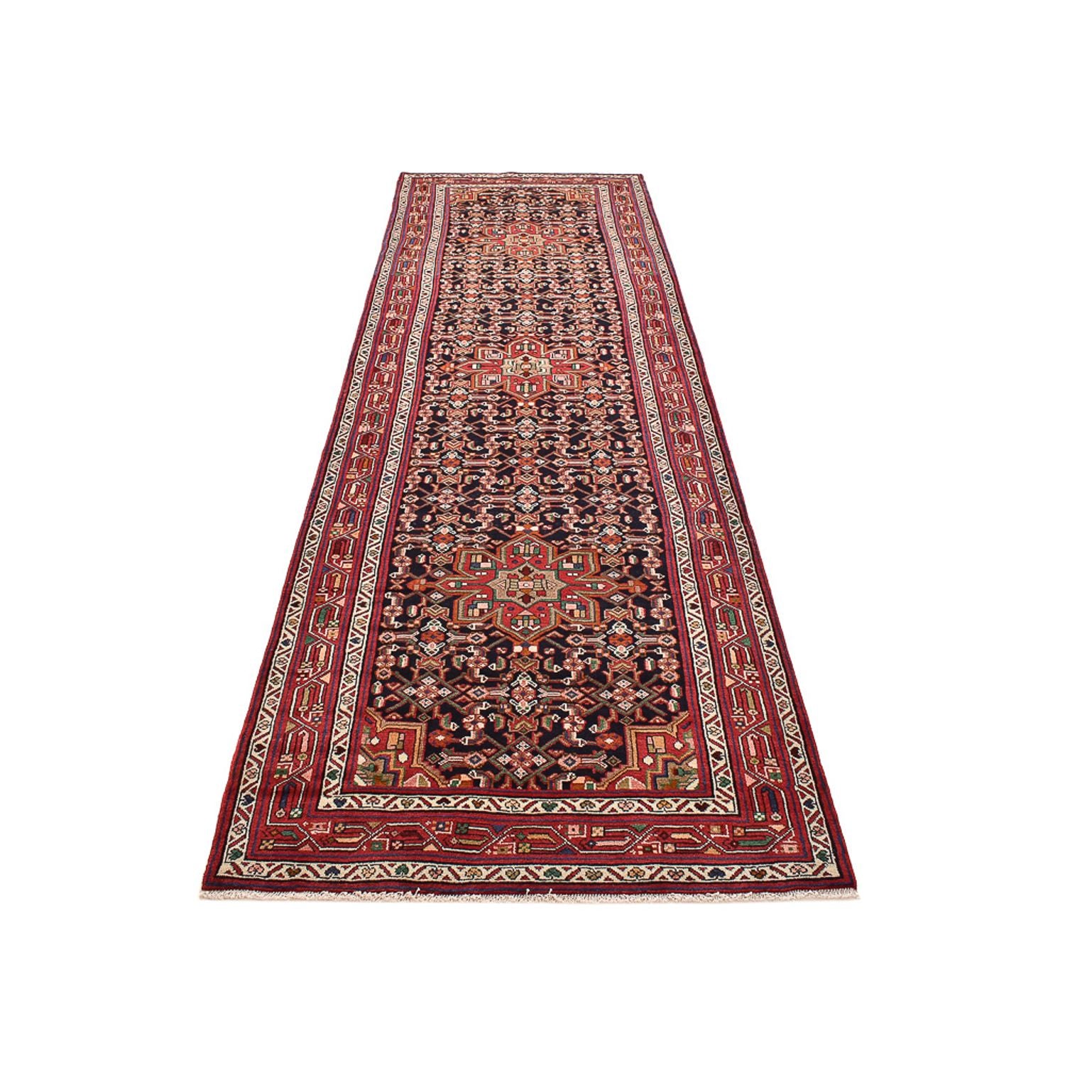 Tapis de couloir Tapis persan - Nomadic - 403 x 120 cm - rouge clair