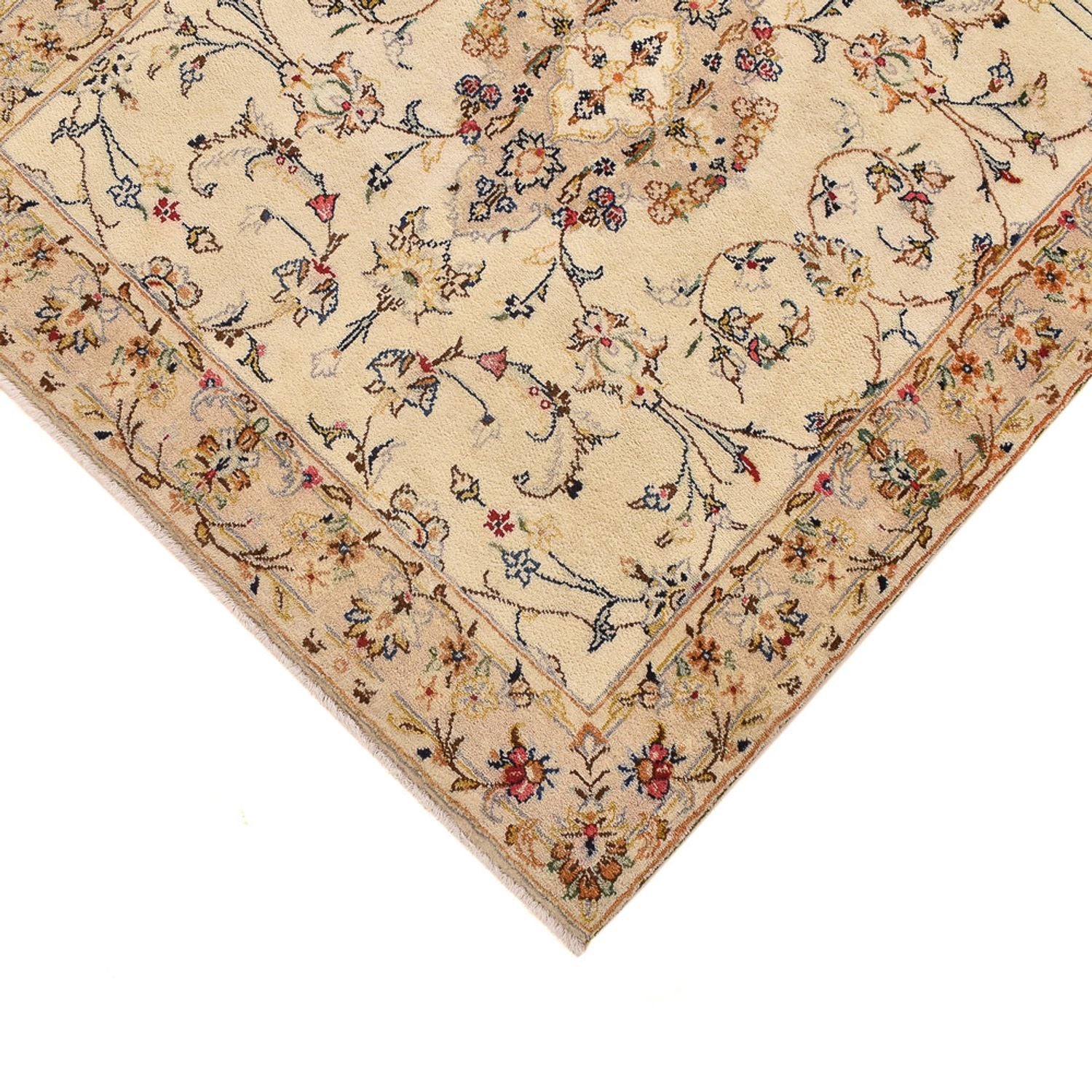 Tapis de couloir Tapis persan - Keshan - 385 x 98 cm - beige