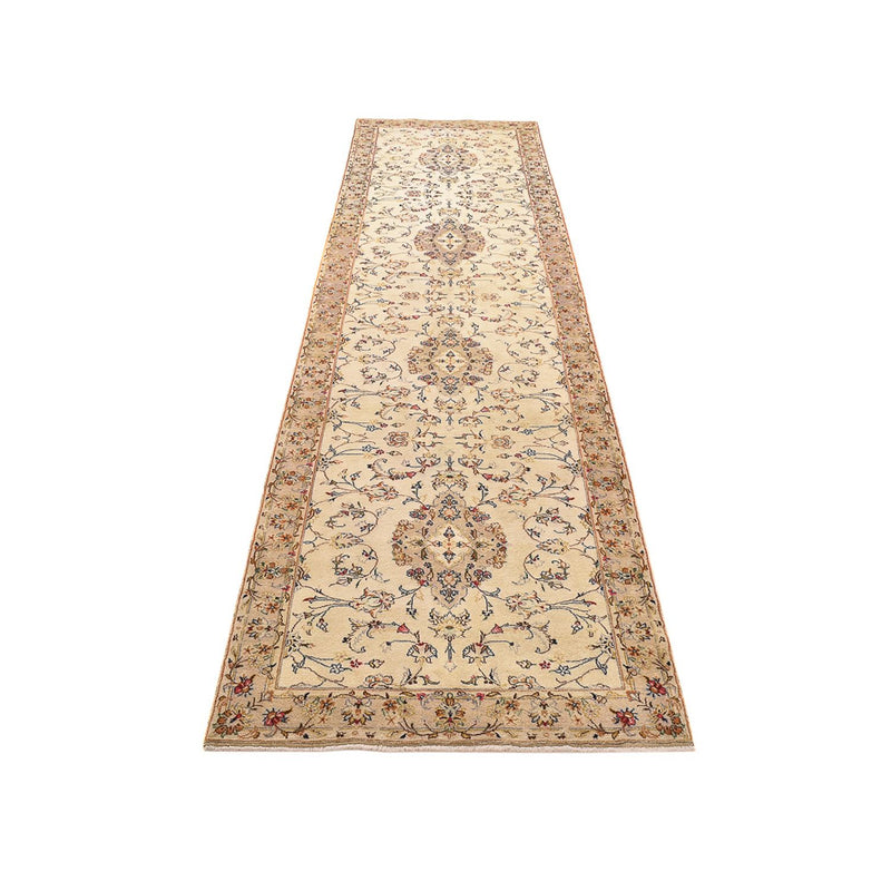 Tapis de couloir Tapis persan - Keshan - 385 x 98 cm - beige