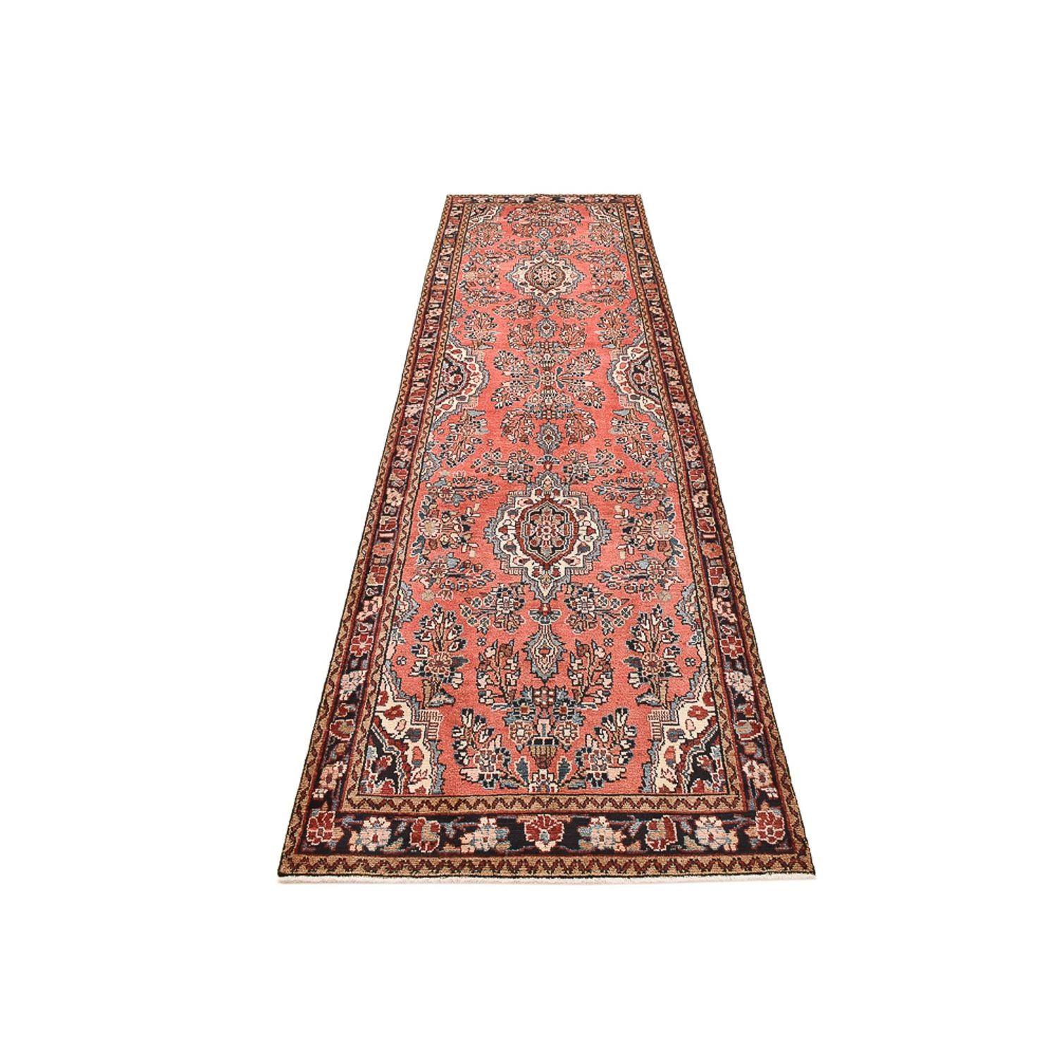Tapis de couloir Tapis persan - Nomadic - 419 x 110 cm - rouge clair