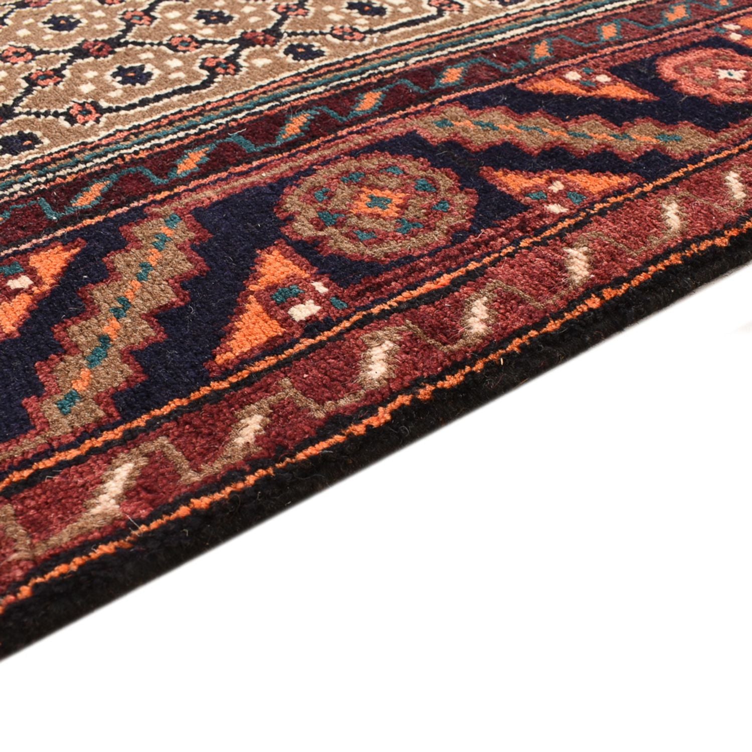 Tapis de couloir Tapis persan - Nomadic - 396 x 105 cm - sable