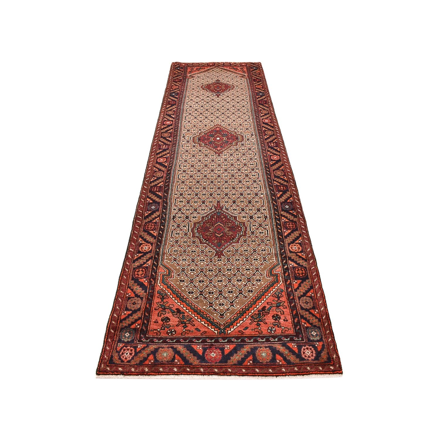 Tapis de couloir Tapis persan - Nomadic - 396 x 105 cm - sable