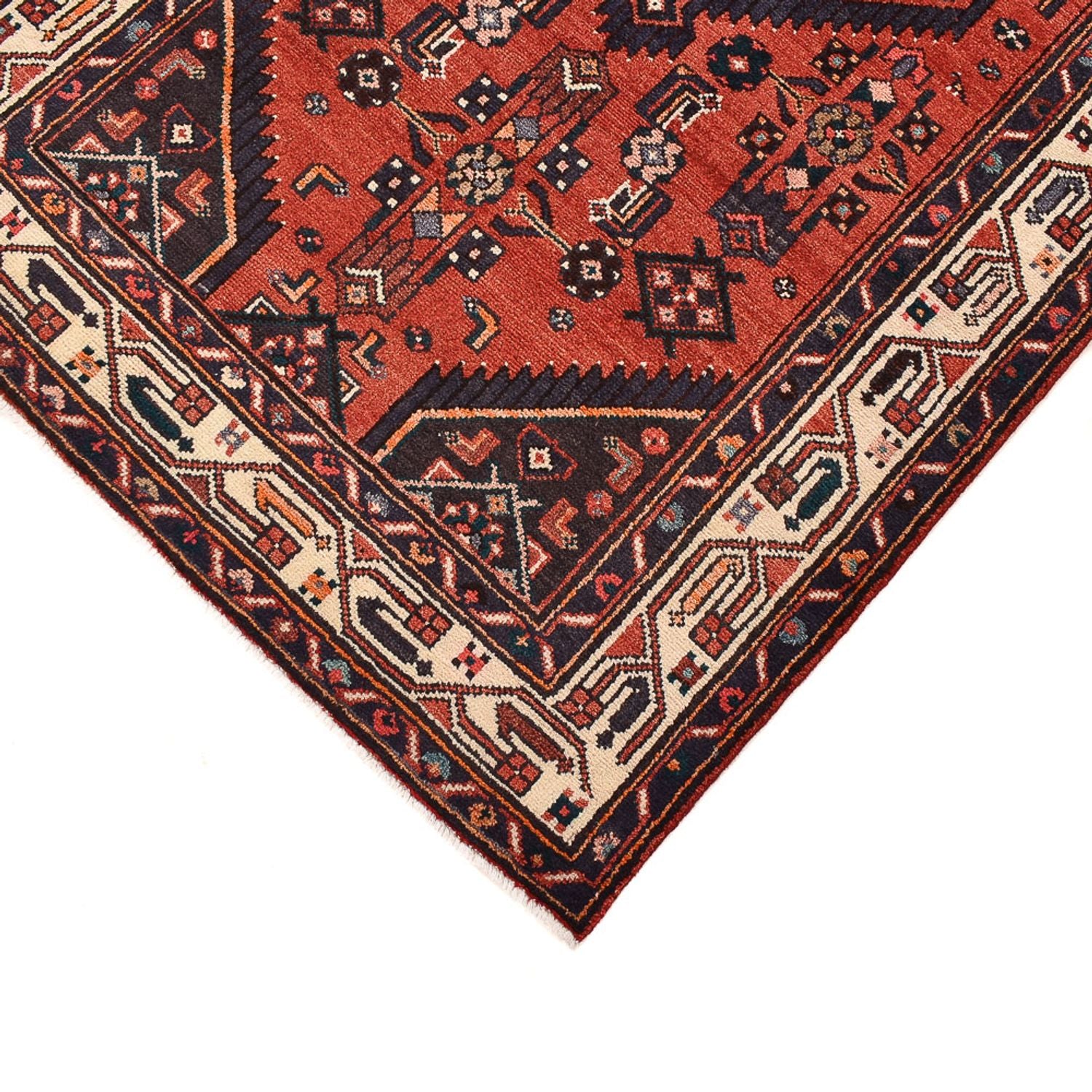 Tapis de couloir Tapis persan - Nomadic - 388 x 108 cm - rouge