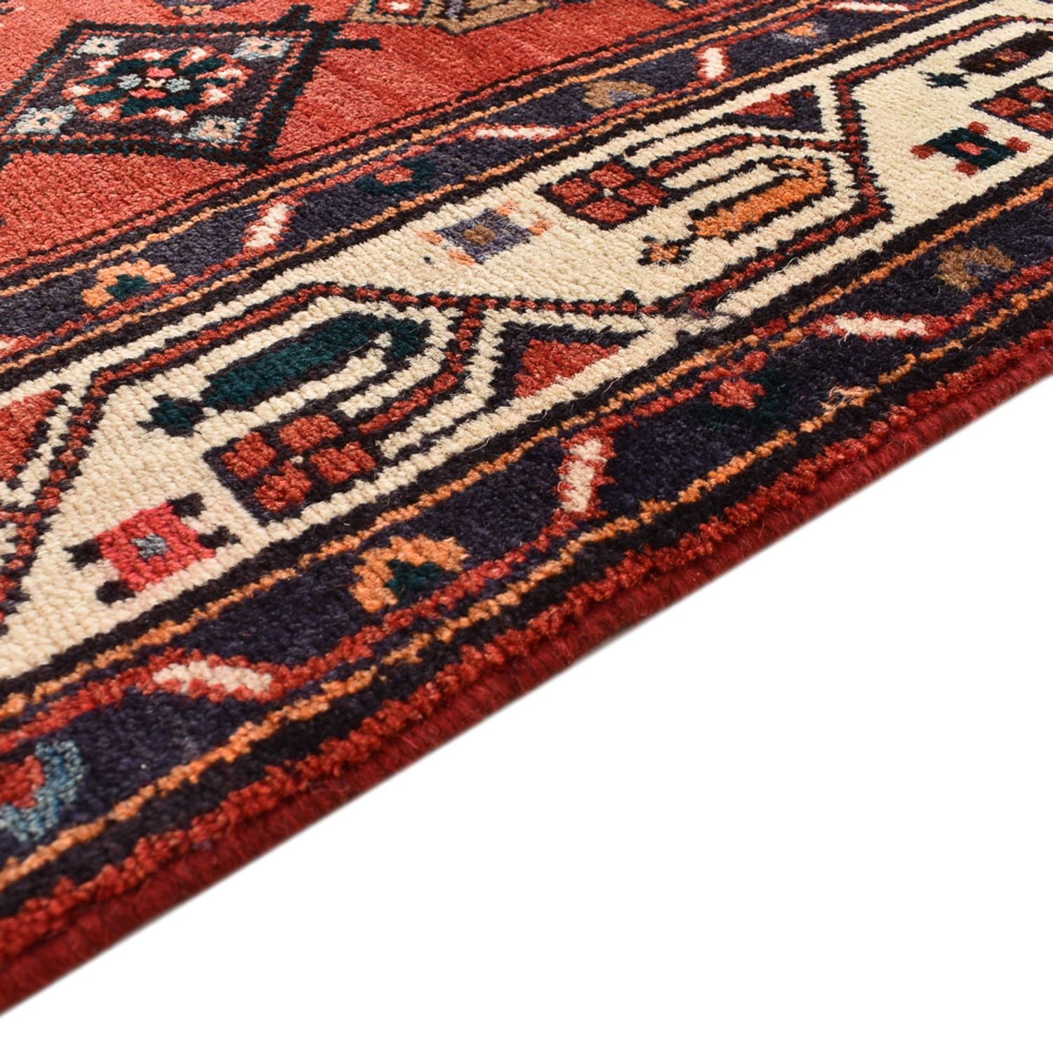 Tapis de couloir Tapis persan - Nomadic - 388 x 108 cm - rouge